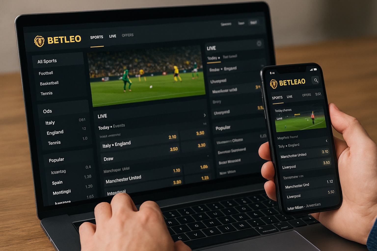 Apostas esportivas no cassino online BETLEAO